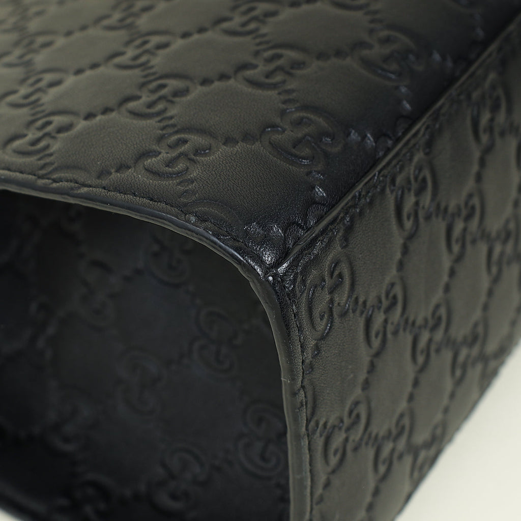 Gucci Black Guccissima Emily Large Shoulder Bag