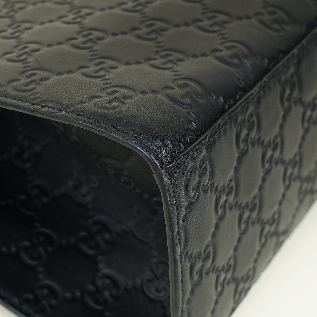 Gucci Black Guccissima Emily Large Shoulder Bag