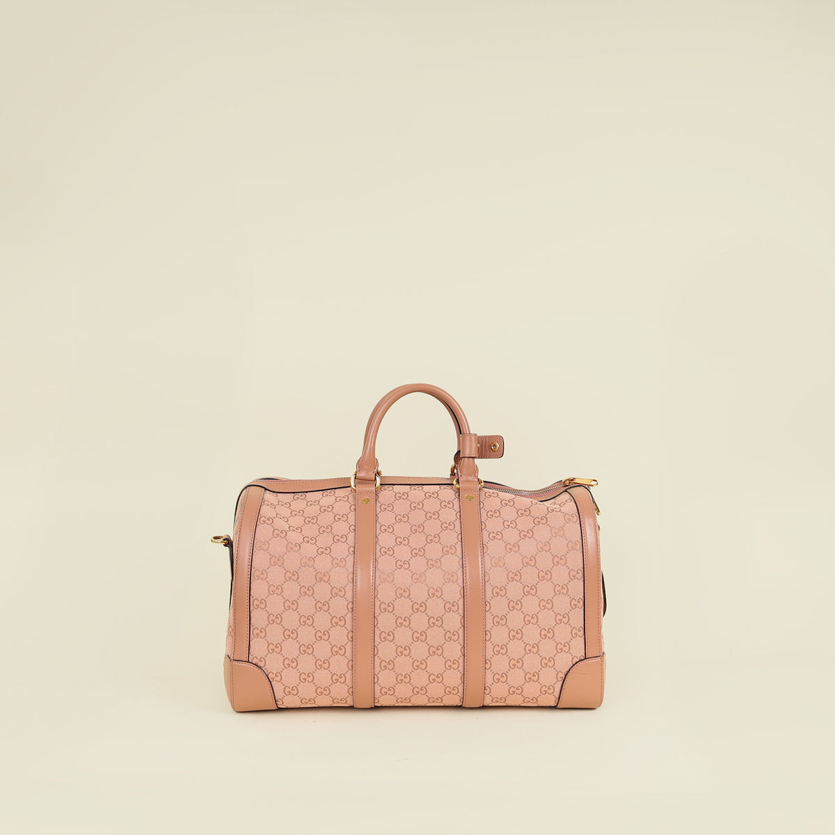 Gucci Pink Nude Azalee GG Retro Interlocking G Duffle Bag