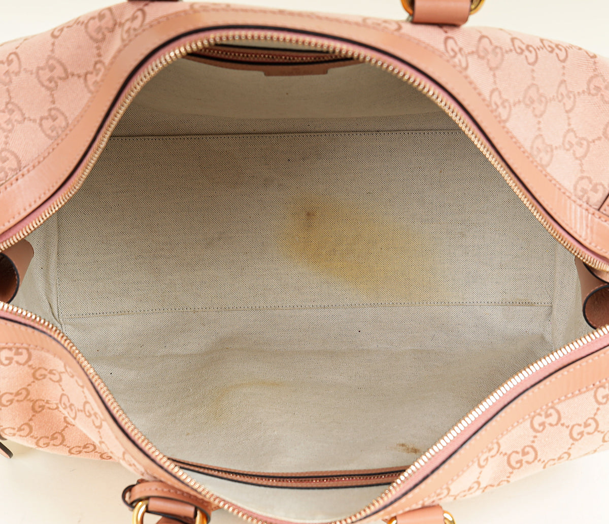 Gucci Pink Nude Azalee GG Retro Interlocking G Duffle Bag