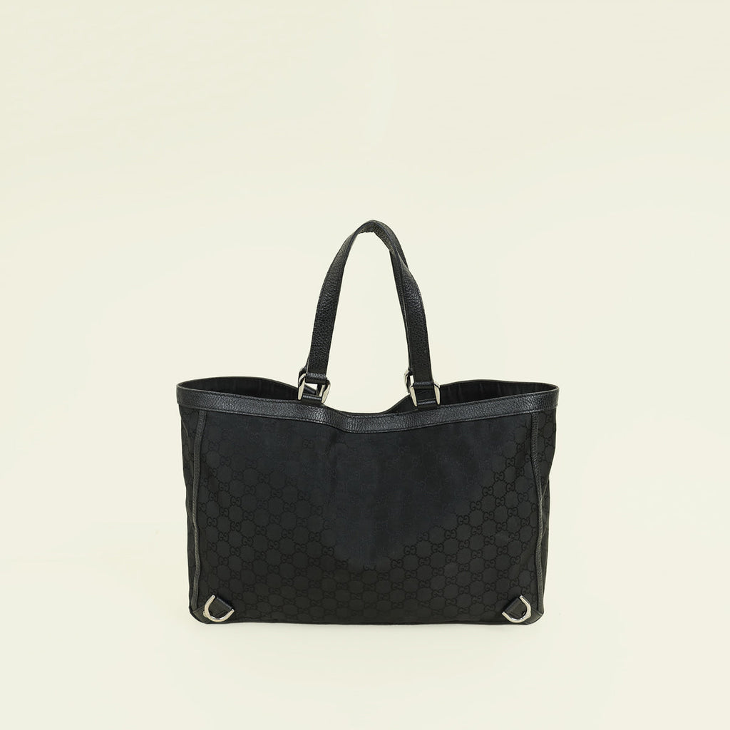 Gucci Black GG Abbey Tote Large Bag