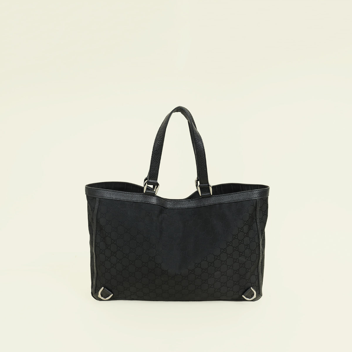 Gucci Black GG Abbey Tote Large Bag