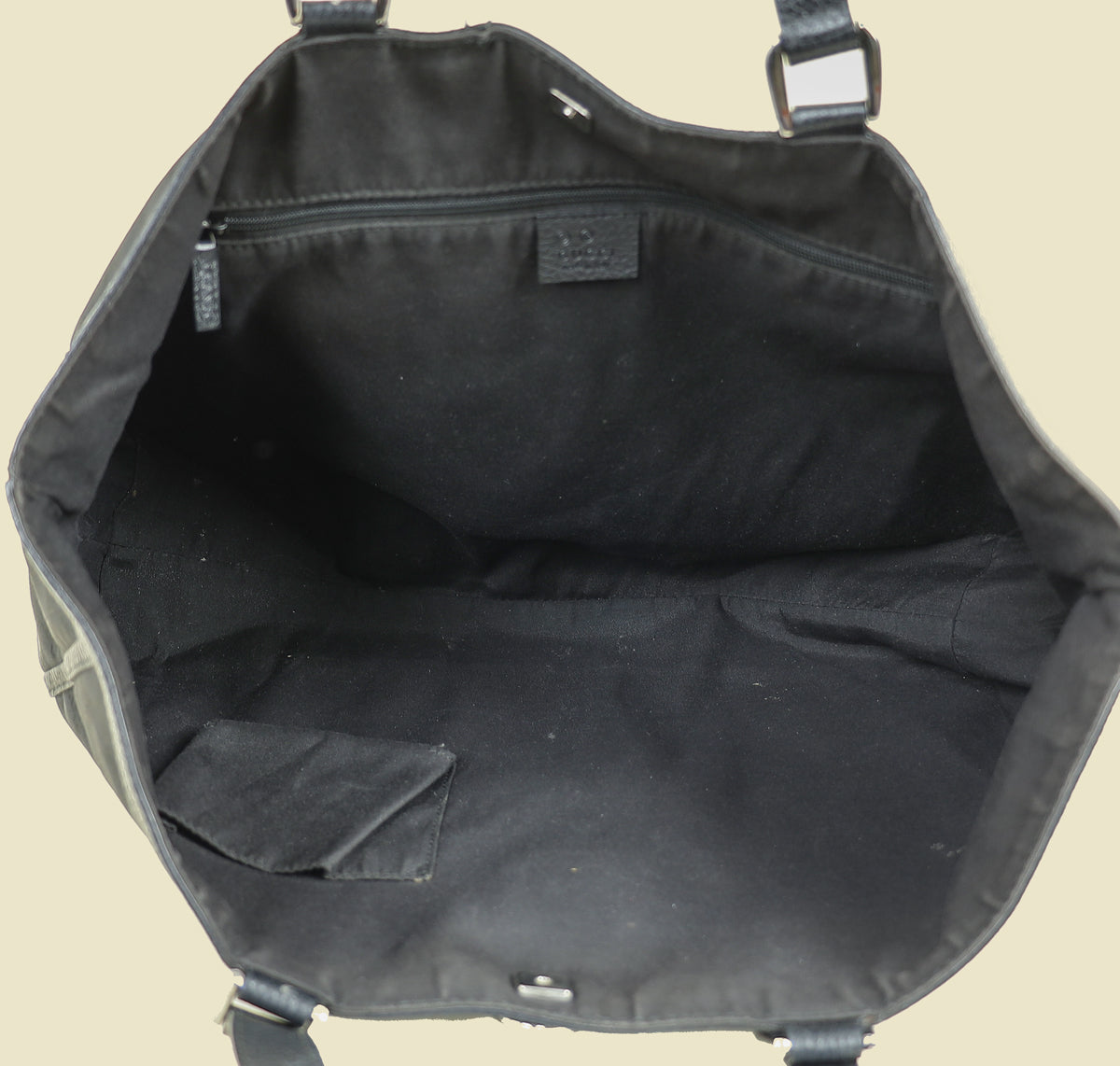 Gucci Black GG Abbey Tote Large Bag