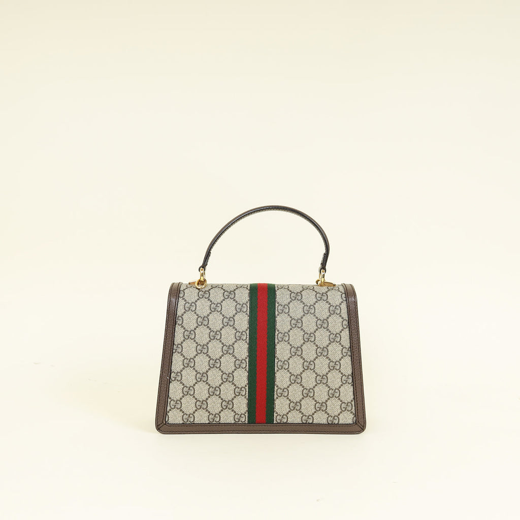 Gucci Bicolor GG Supreme Ophidia Top Handle Medium Bag