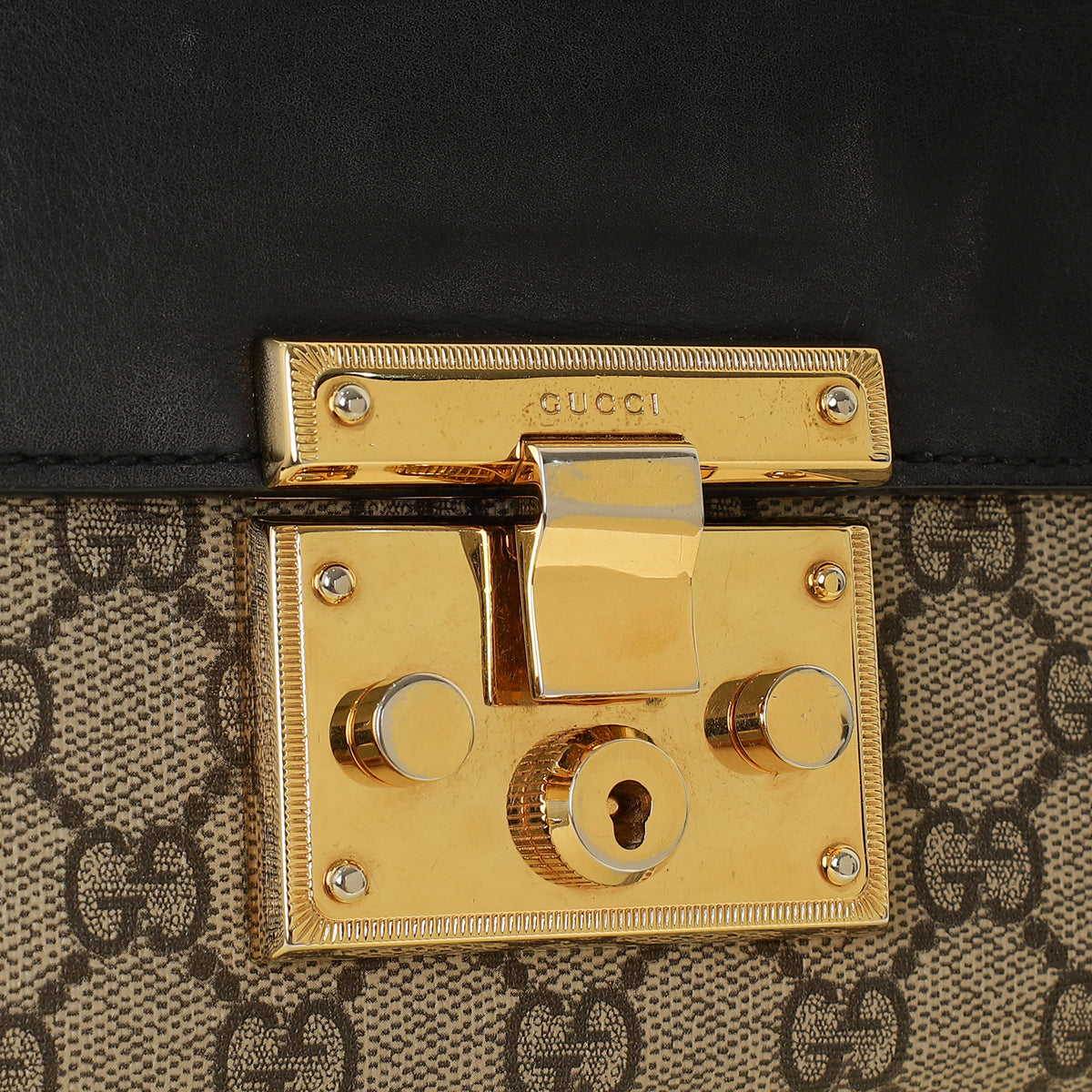 Gucci Tricolor GG Supreme Padlock Small Bag
