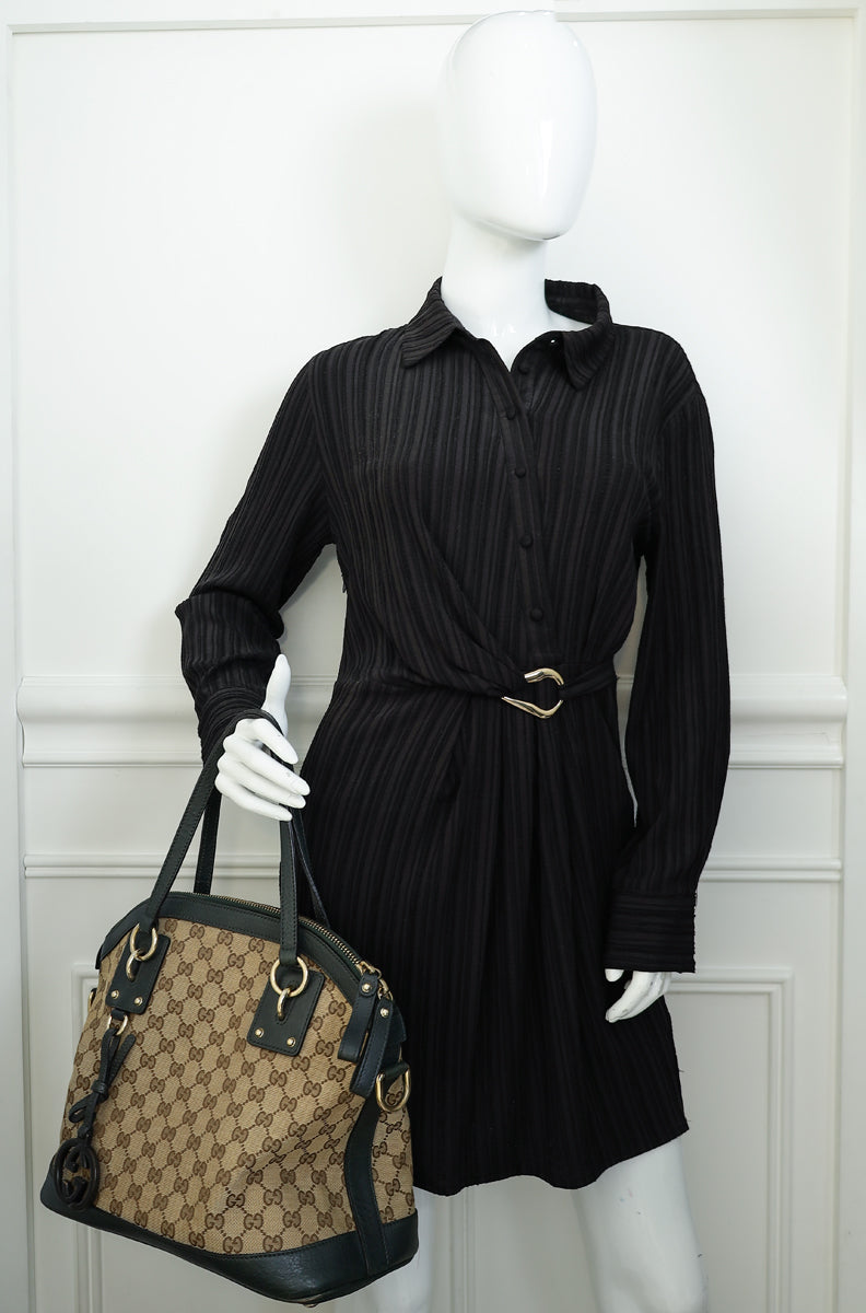 Gucci Bicolor GG Interlocking Dome Satchel Bag