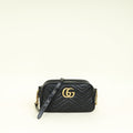 Gucci Black GG Marmont Small Camera Bag