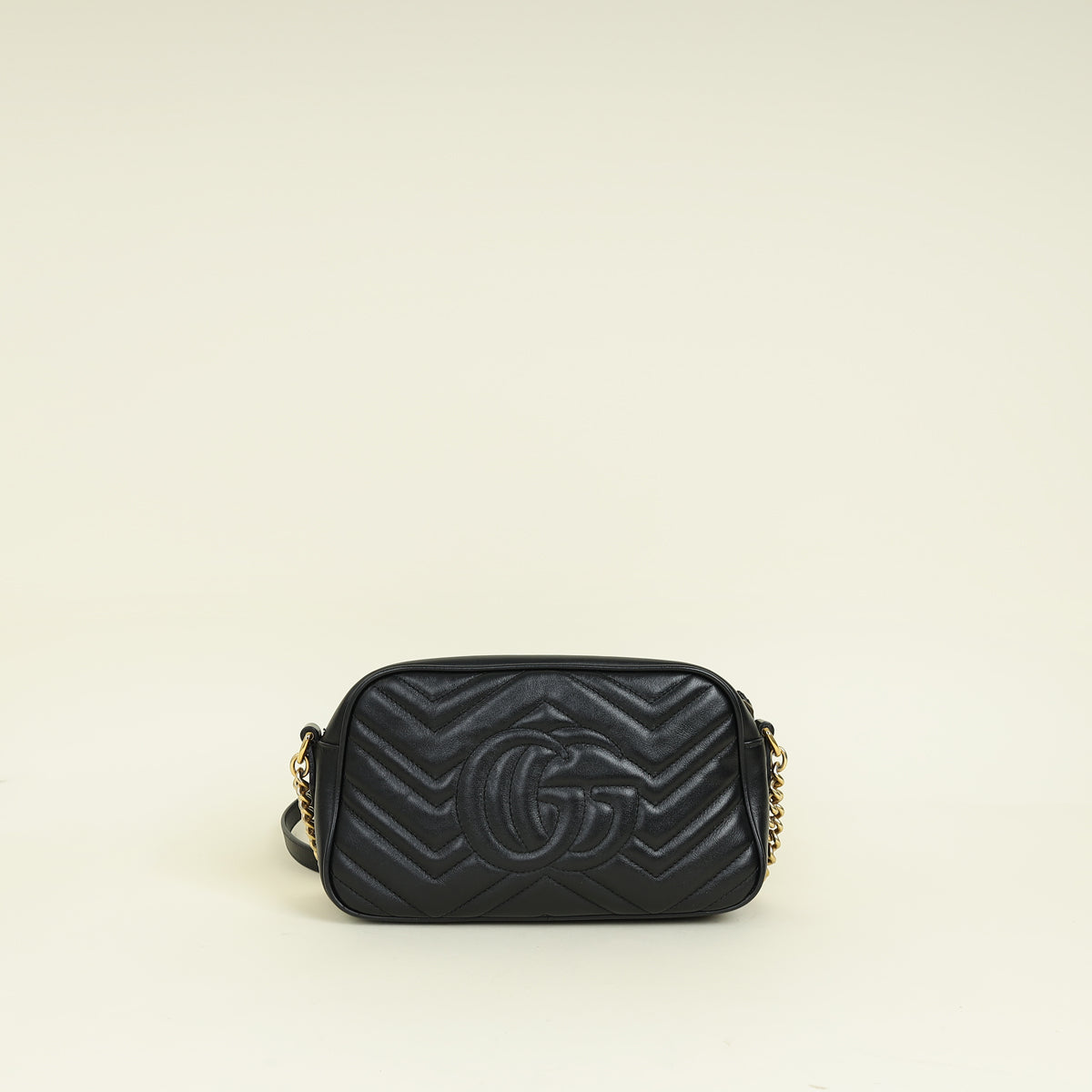 Gucci Black GG Marmont Small Camera Bag