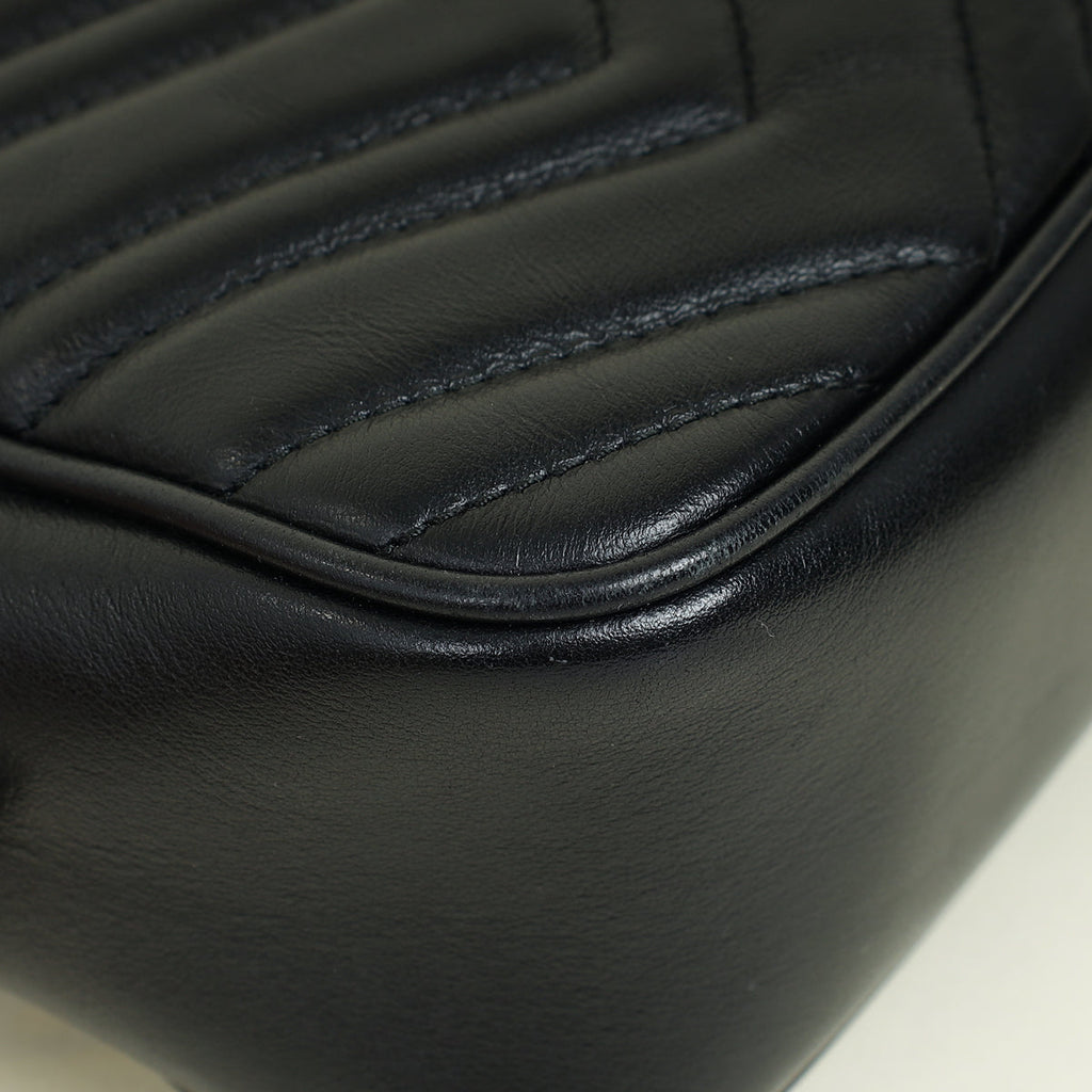Gucci Black GG Marmont Small Camera Bag