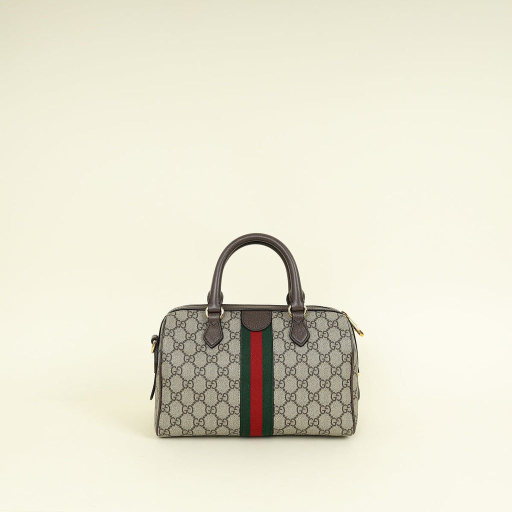 Gucci Bicolor GG Supreme Ophidia Small Top Handle Bag