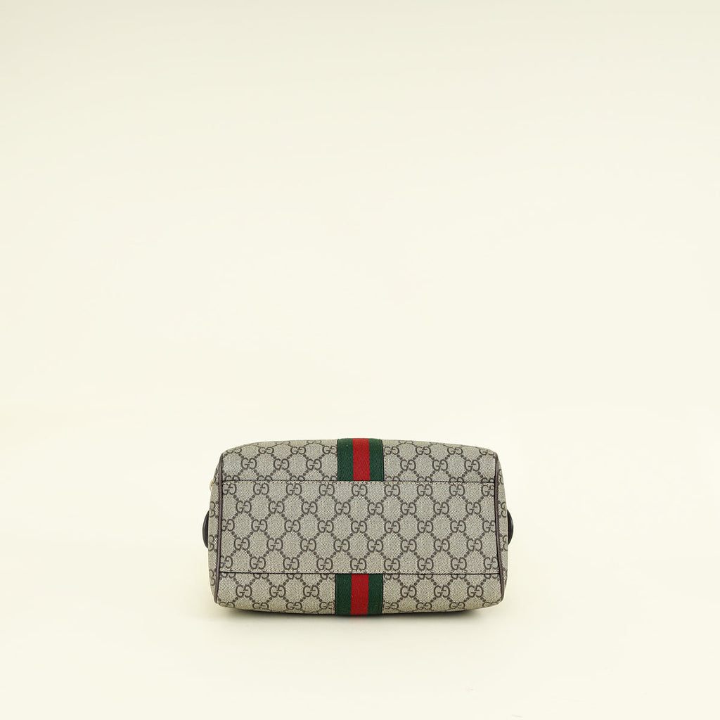 Gucci Bicolor GG Supreme Ophidia Small Top Handle Bag