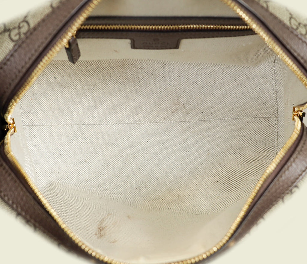 Gucci Bicolor GG Supreme Ophidia Small Top Handle Bag