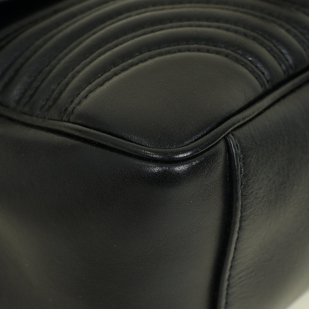 Gucci Black GG Marmont Top Handle Small Bag