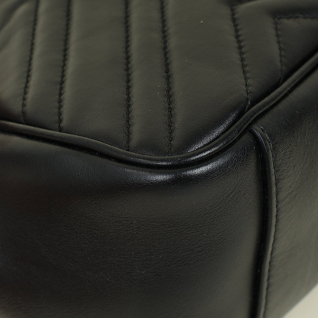 Gucci Black GG Marmont Top Handle Small Bag