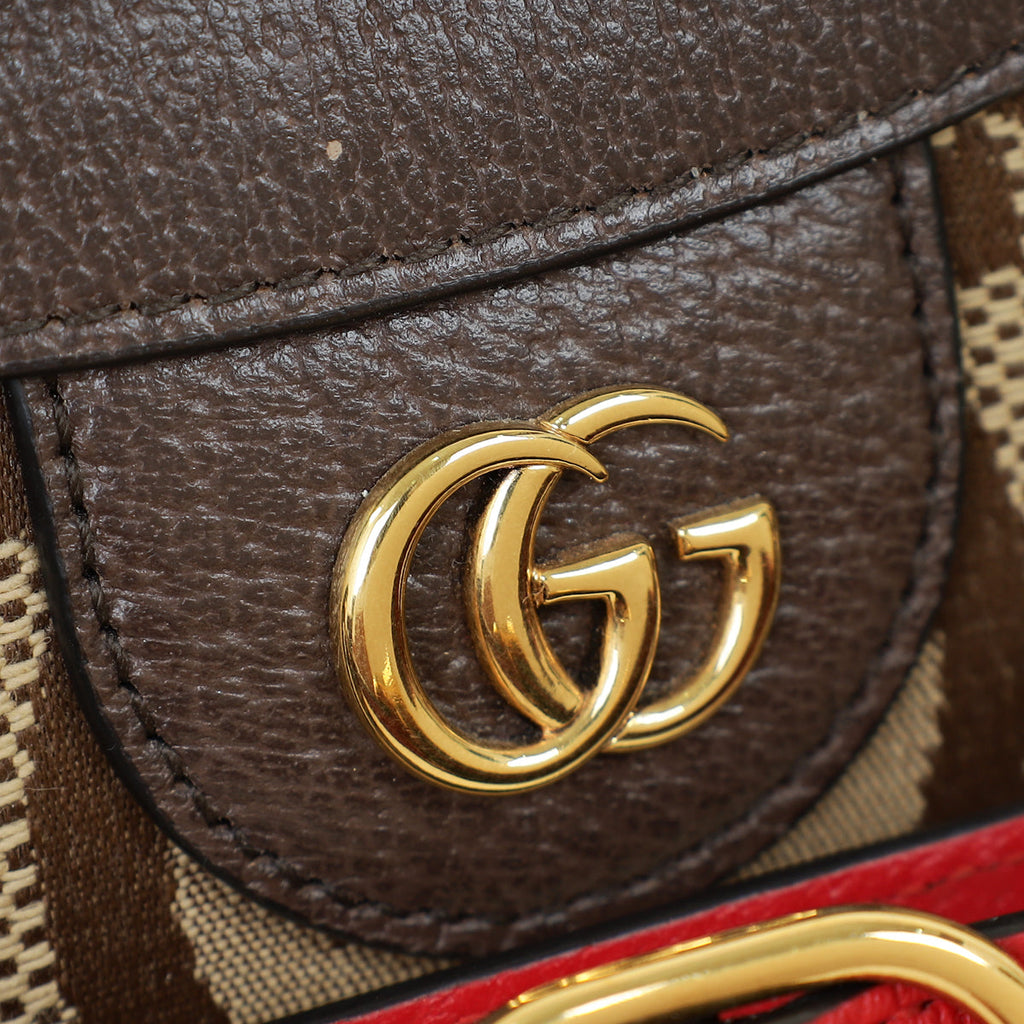 Gucci Tricolor Jumbo GG Diana Small Tote Bag