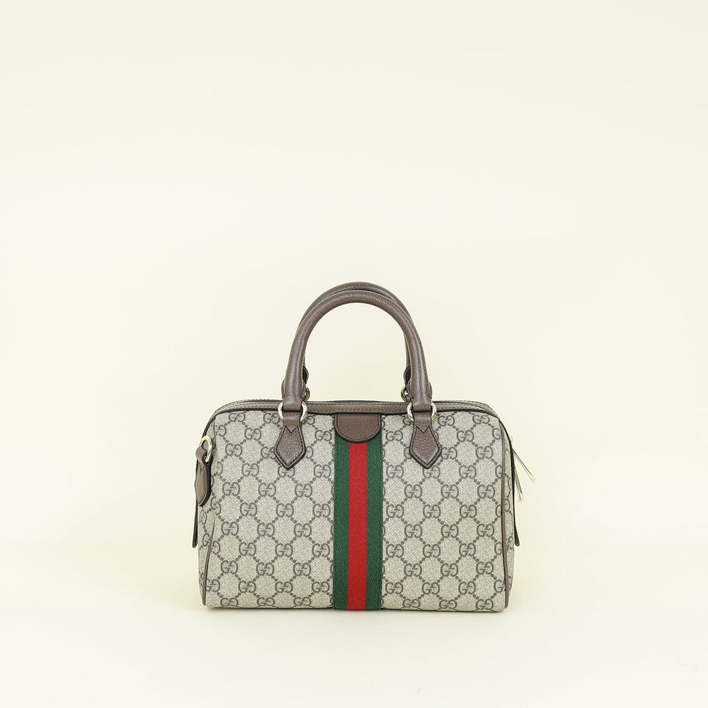 Gucci Bicolor GG Monogram Ophidia Medim Boston Bag