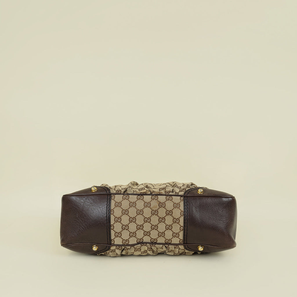 Gucci Bicolor GG Medium Jockey Hobo Bag
