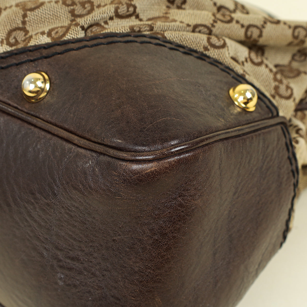 Gucci Bicolor GG Medium Jockey Hobo Bag