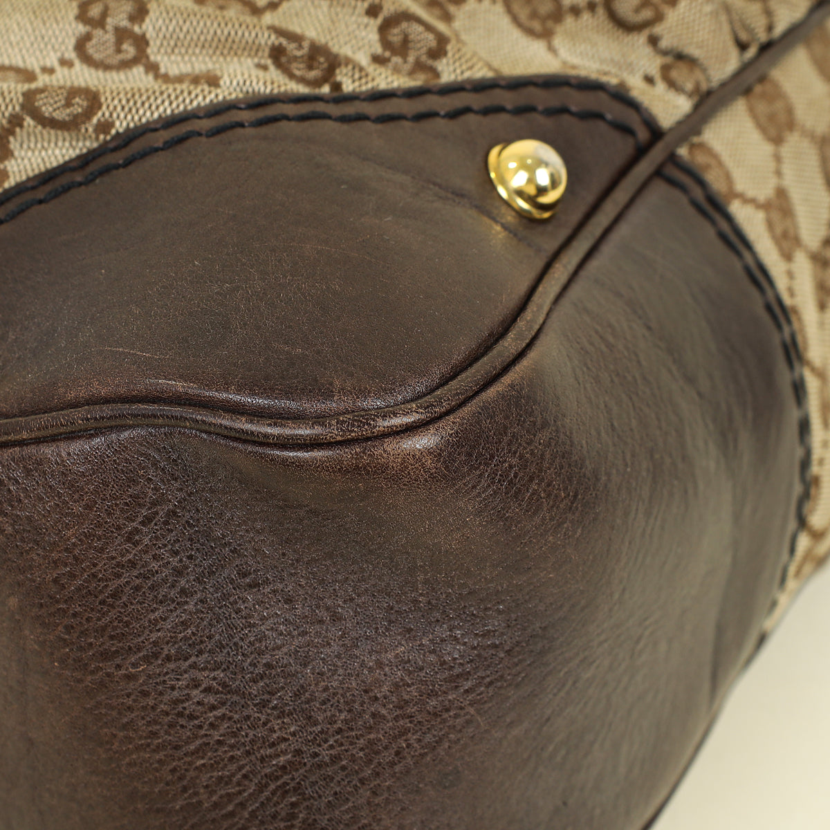 Gucci Bicolor GG Medium Jockey Hobo Bag