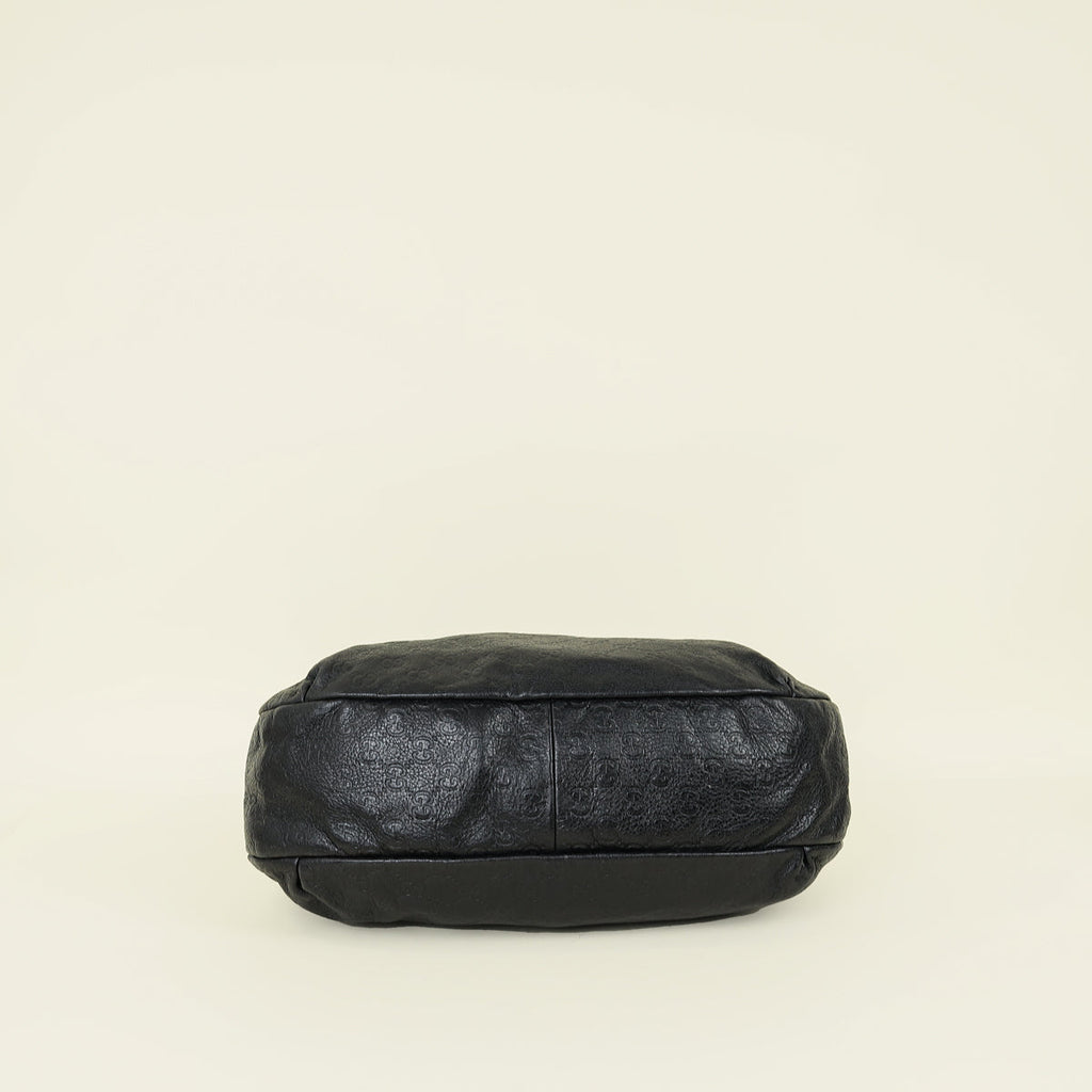 Gucci Black GG Guccissima Ladies Hobo Bag