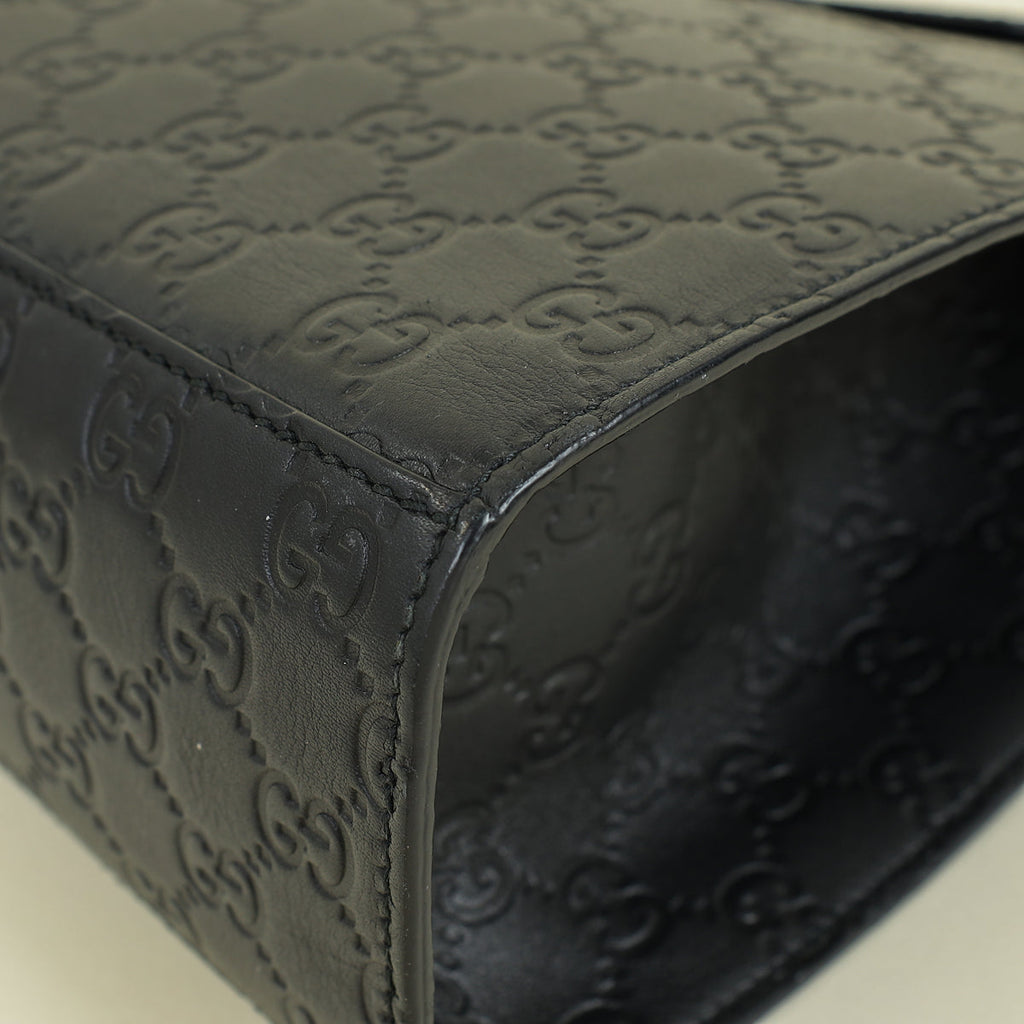 Gucci Black Guccissima Large Emily Bag