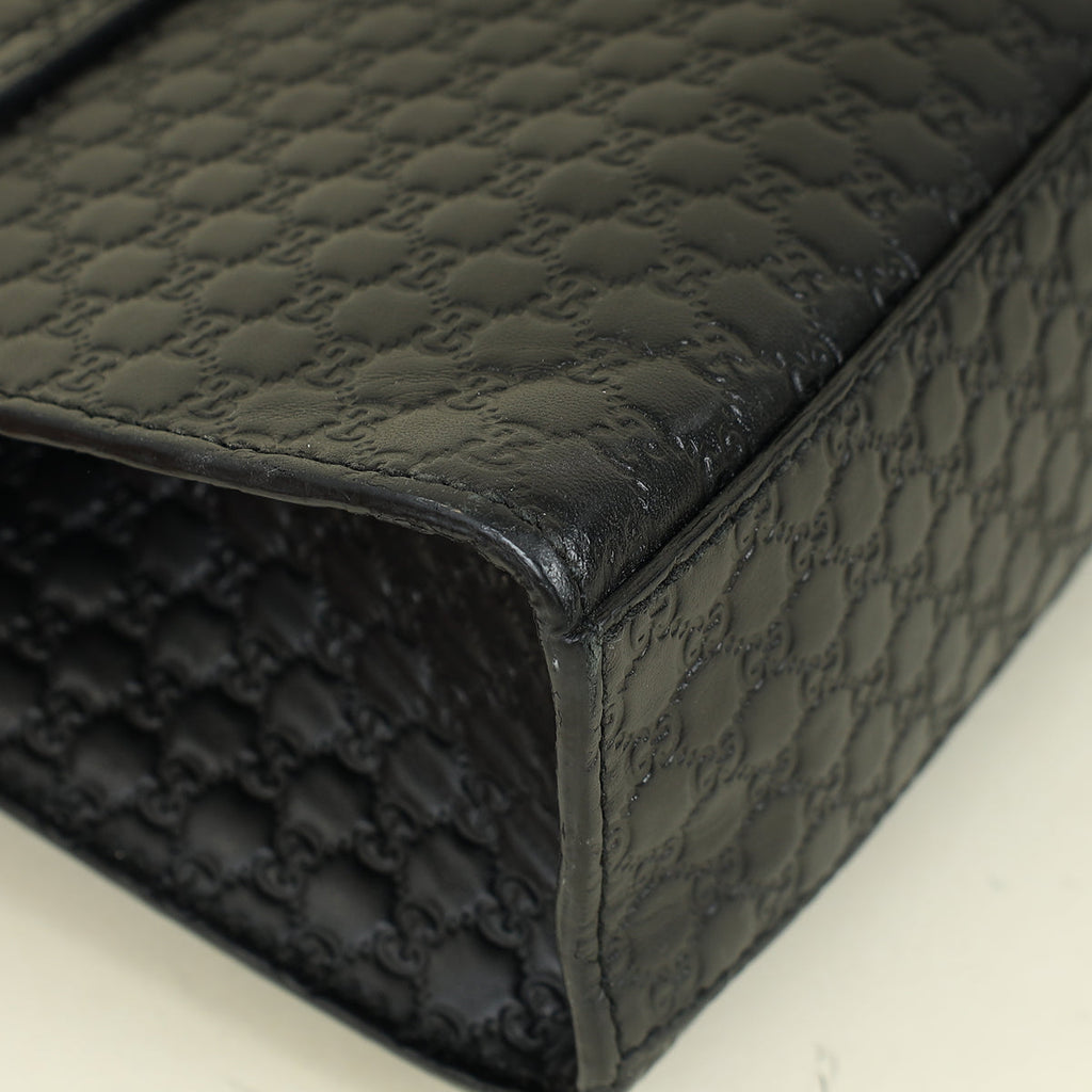 Gucci Black Microguccissima Emily Medium Bag