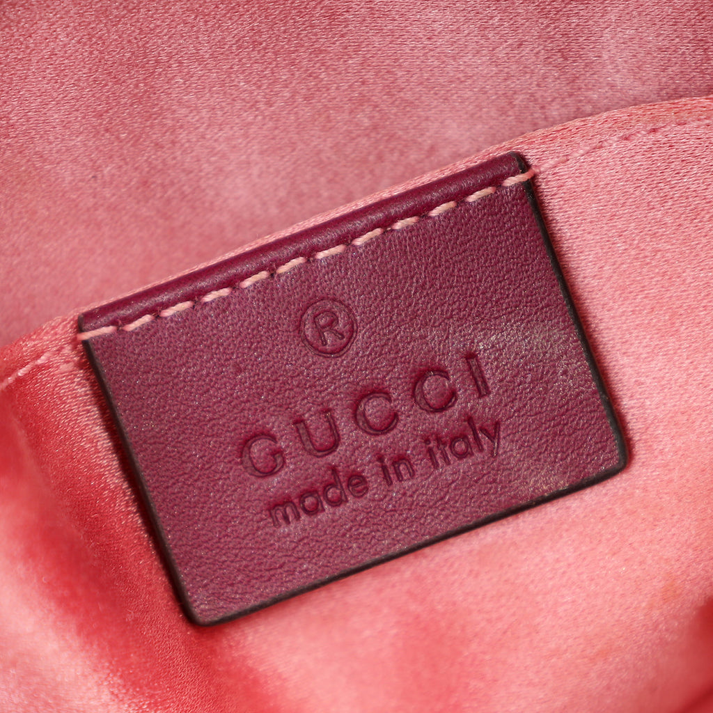 Gucci Violet Velvet GG Marmont Mini Belt Bag
