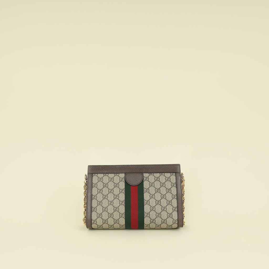 Gucci Ebony GG Supreme Ophidia Small Shoulder Bag