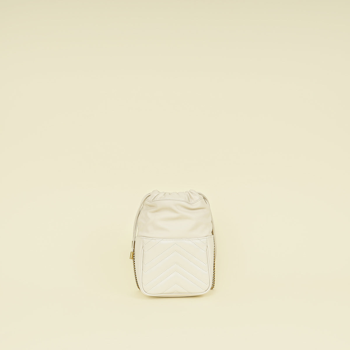 Gucci Ivory GG Marmont Mini Bucket Bag