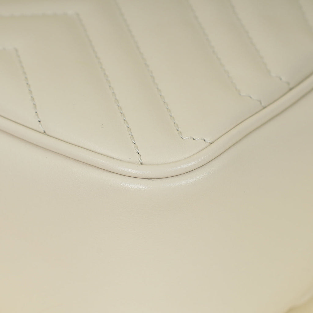 Gucci Ivory GG Marmont Mini Bucket Bag
