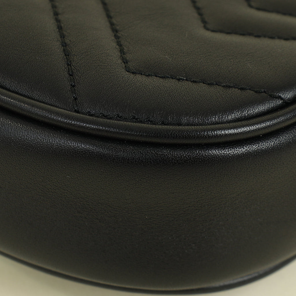 Gucci Black GG Marmont Mini Belt Bag
