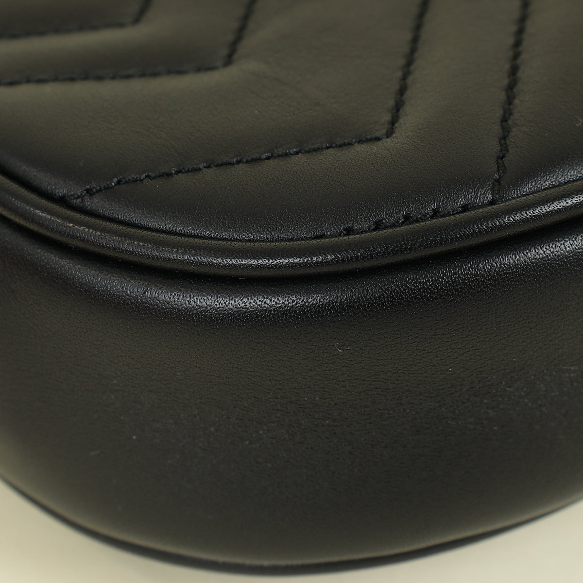 Gucci Black GG Marmont Mini Belt Bag