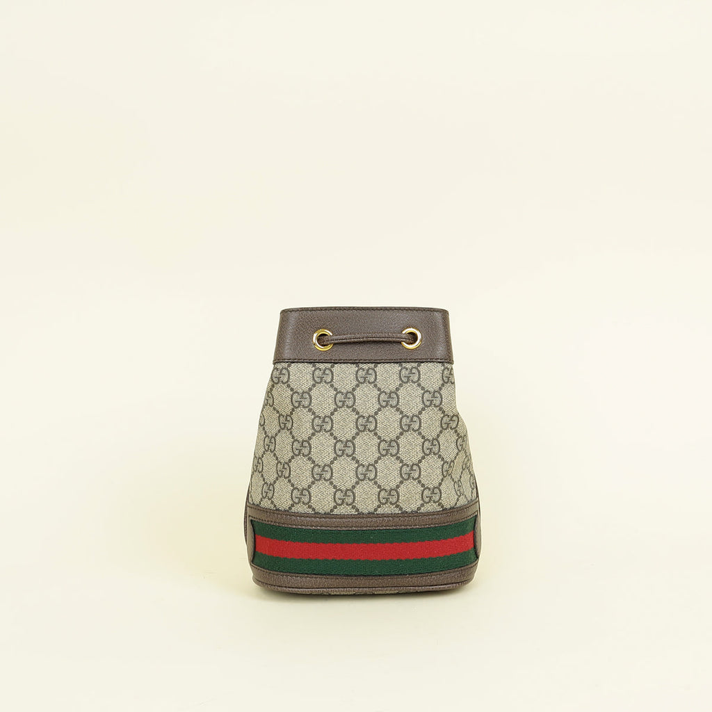 Gucci Bicolor GG Supreme Ophidia Mini Bucket Bag