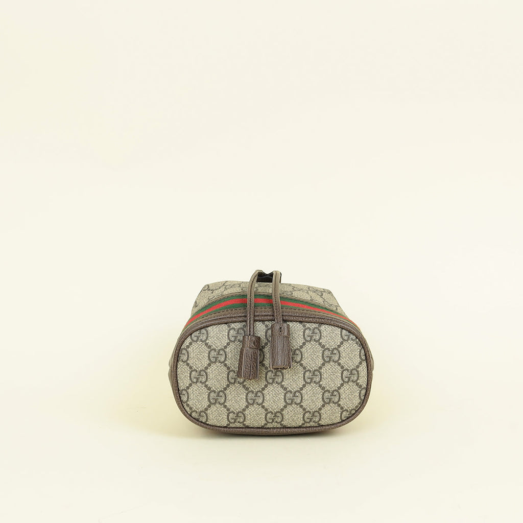 Gucci Bicolor GG Supreme Ophidia Mini Bucket Bag