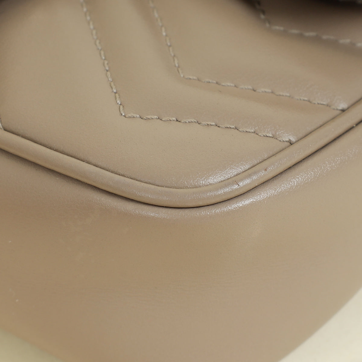 Gucci Taupe GG Marmont Mini Shoulder Bag