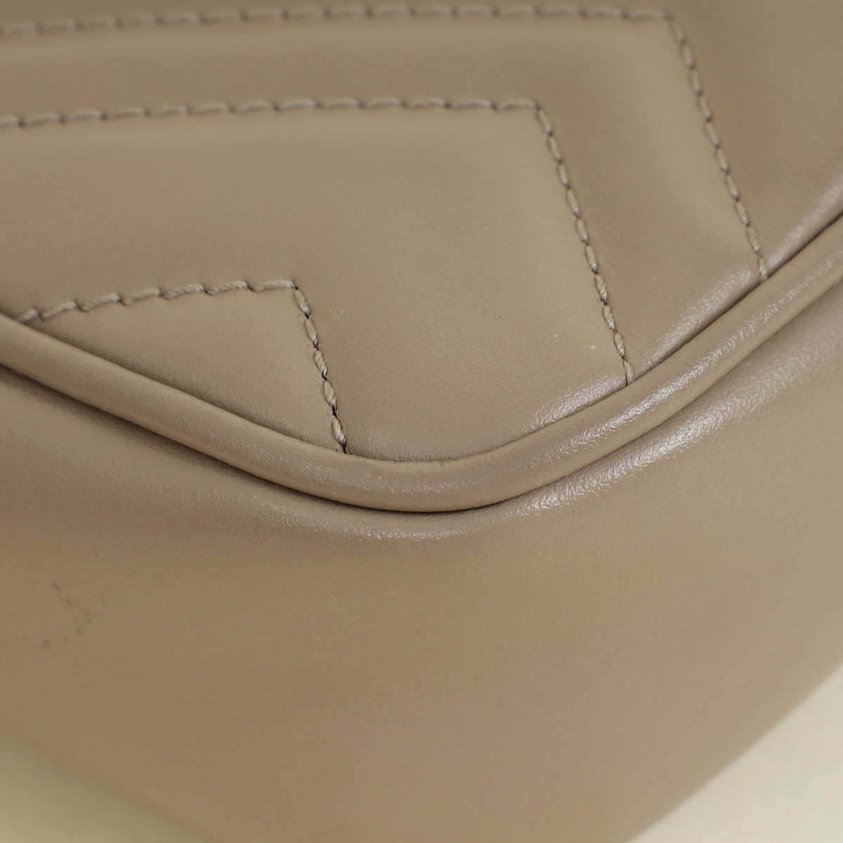 Gucci Taupe GG Marmont Mini Shoulder Bag