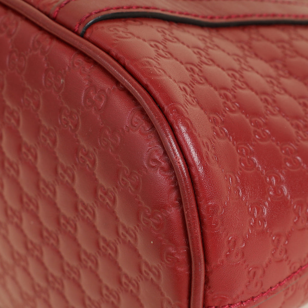 Gucci Red GG Microguccissima Dome Mini Satchel Bag