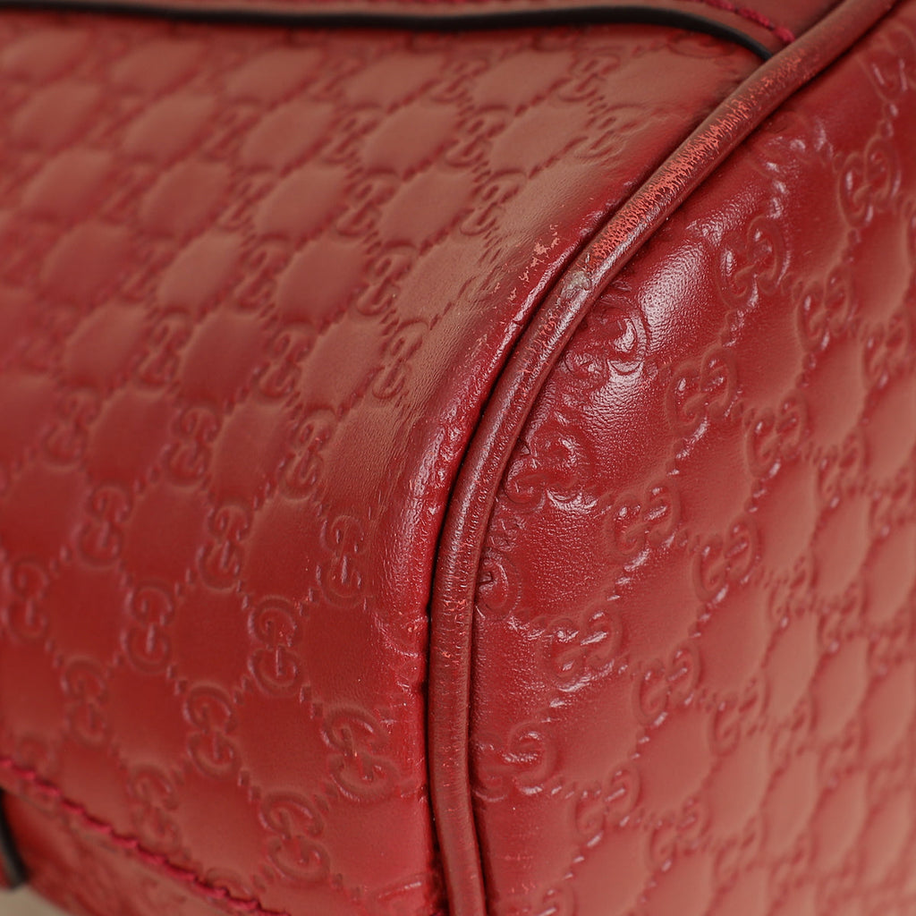 Gucci Red GG Microguccissima Dome Mini Satchel Bag