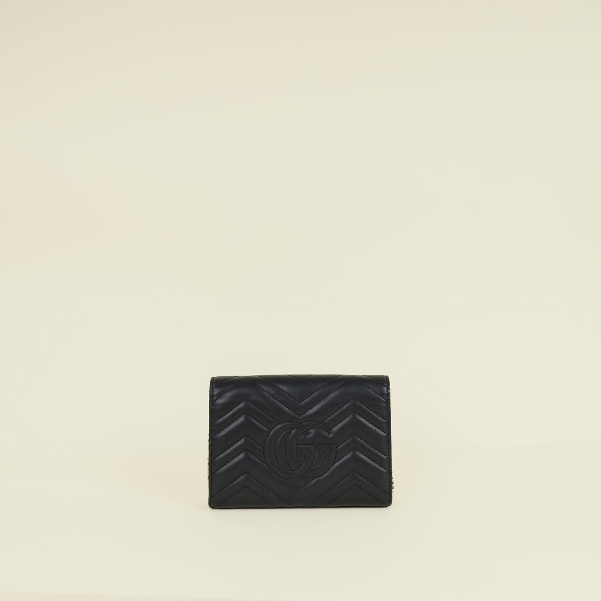 Gucci Black GG Marmont Wallet on Chain