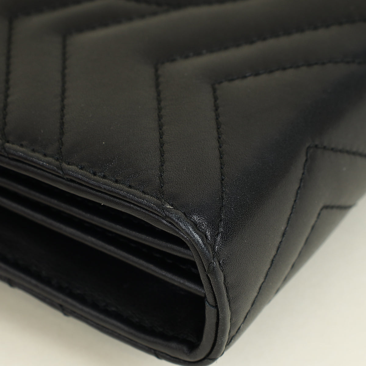 Gucci Black GG Marmont Wallet on Chain