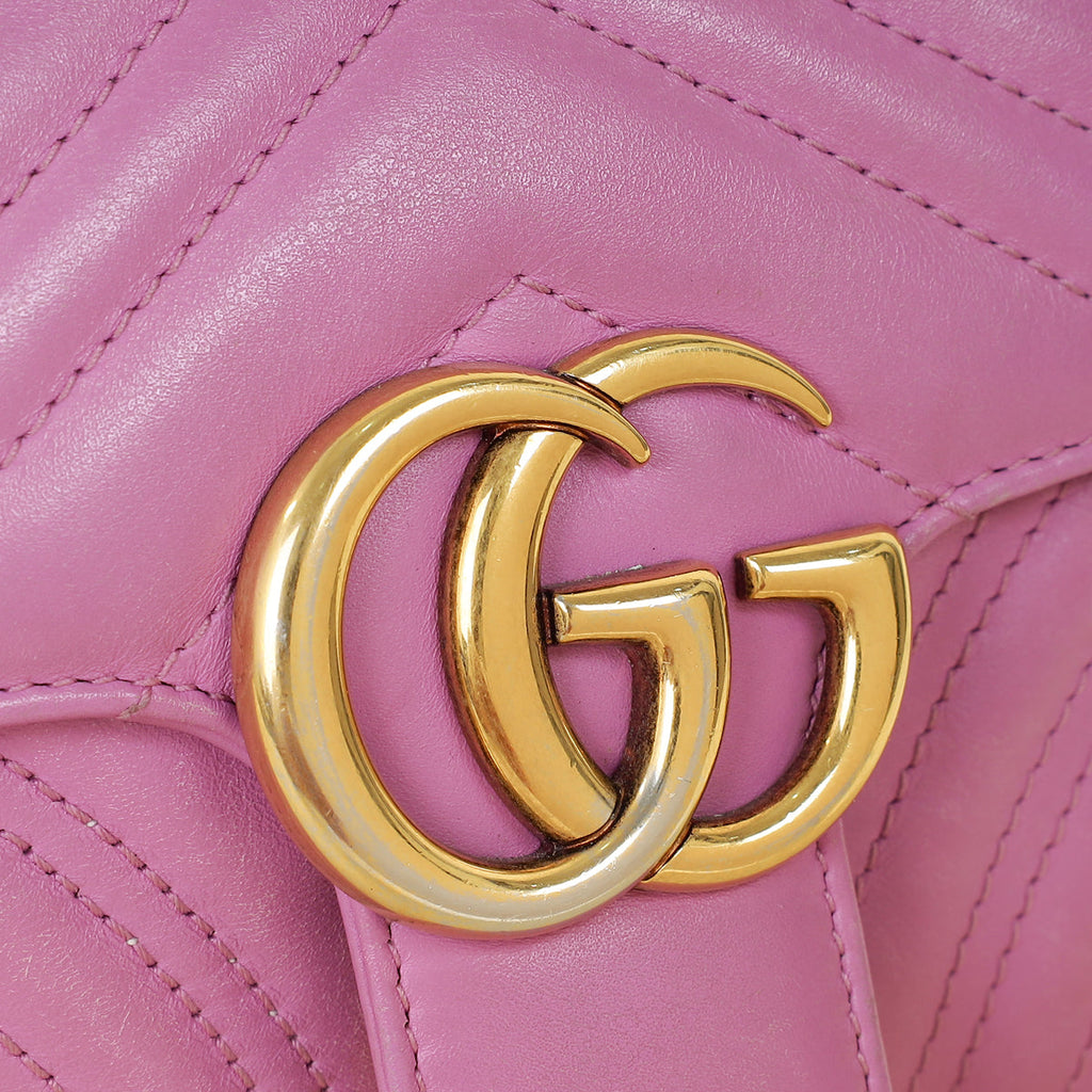 Gucci Pink GG Marmont Small Shoulder Bag