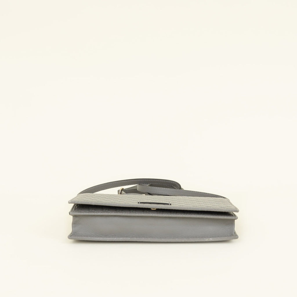 Gucci Grey GG Micro Guccissima Strap Wallet