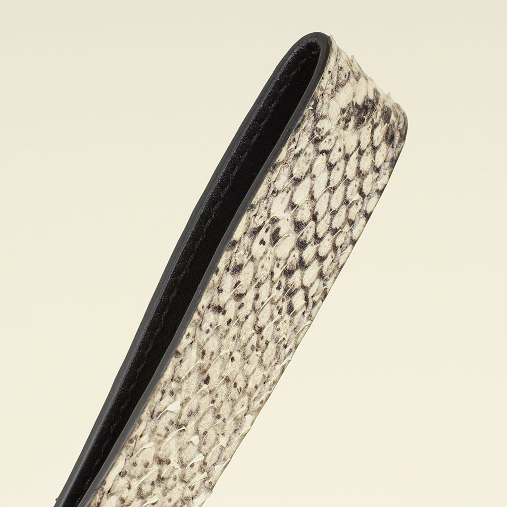 Gucci Beige GG Python Web Wristlet Zip Pouch Bag