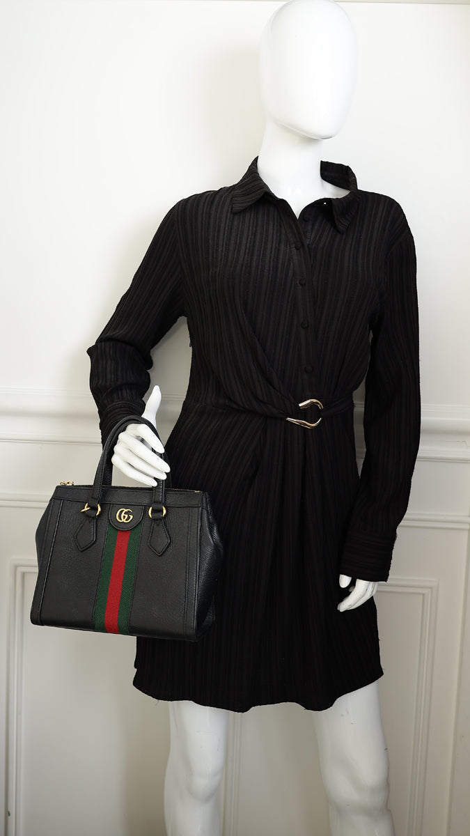 Gucci Black Ophidia Small Tote Bag