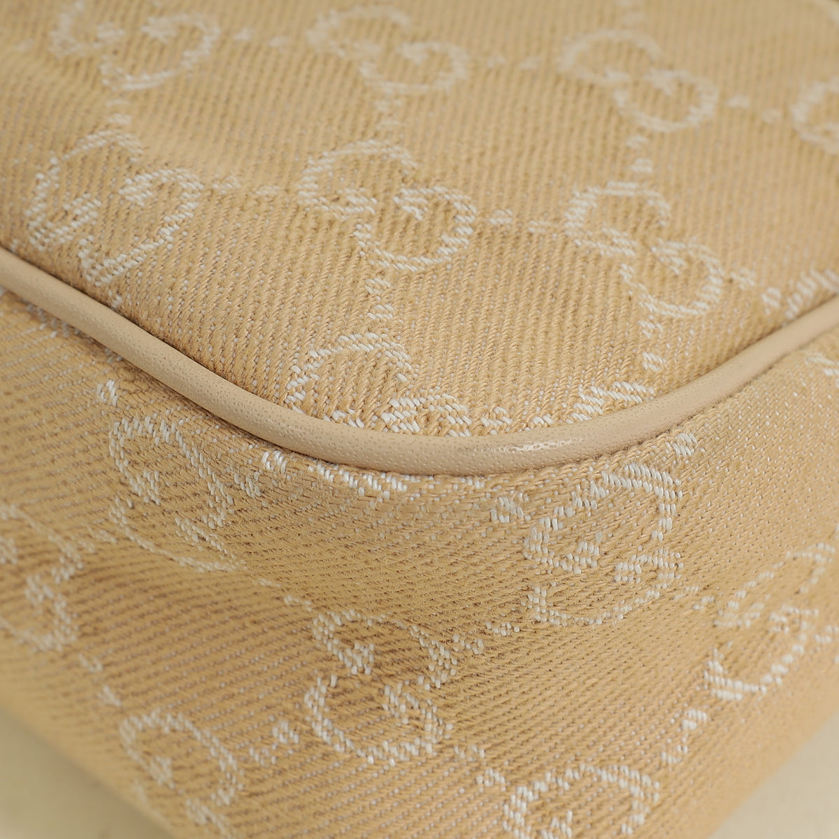 Gucci Beige GG Ophidia Denim Small Shoulder Bag