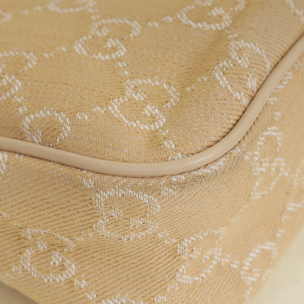 Gucci Beige GG Ophidia Denim Small Shoulder Bag