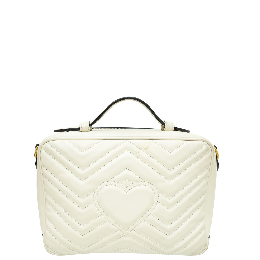 Gucci Off White Sylvie Web GG Marmont Small Shoulder Bag