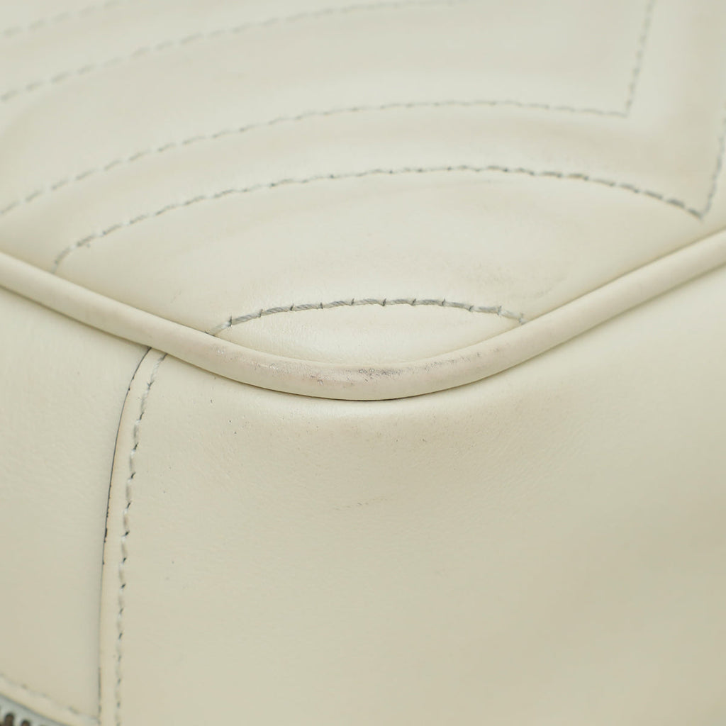 Gucci Off White Sylvie Web GG Marmont Small Shoulder Bag