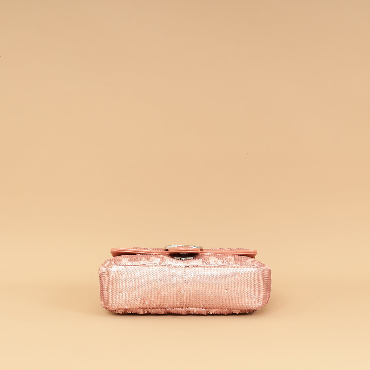 Gucci Pink Sequins GG Marmont Flap Small Shoulder Bag