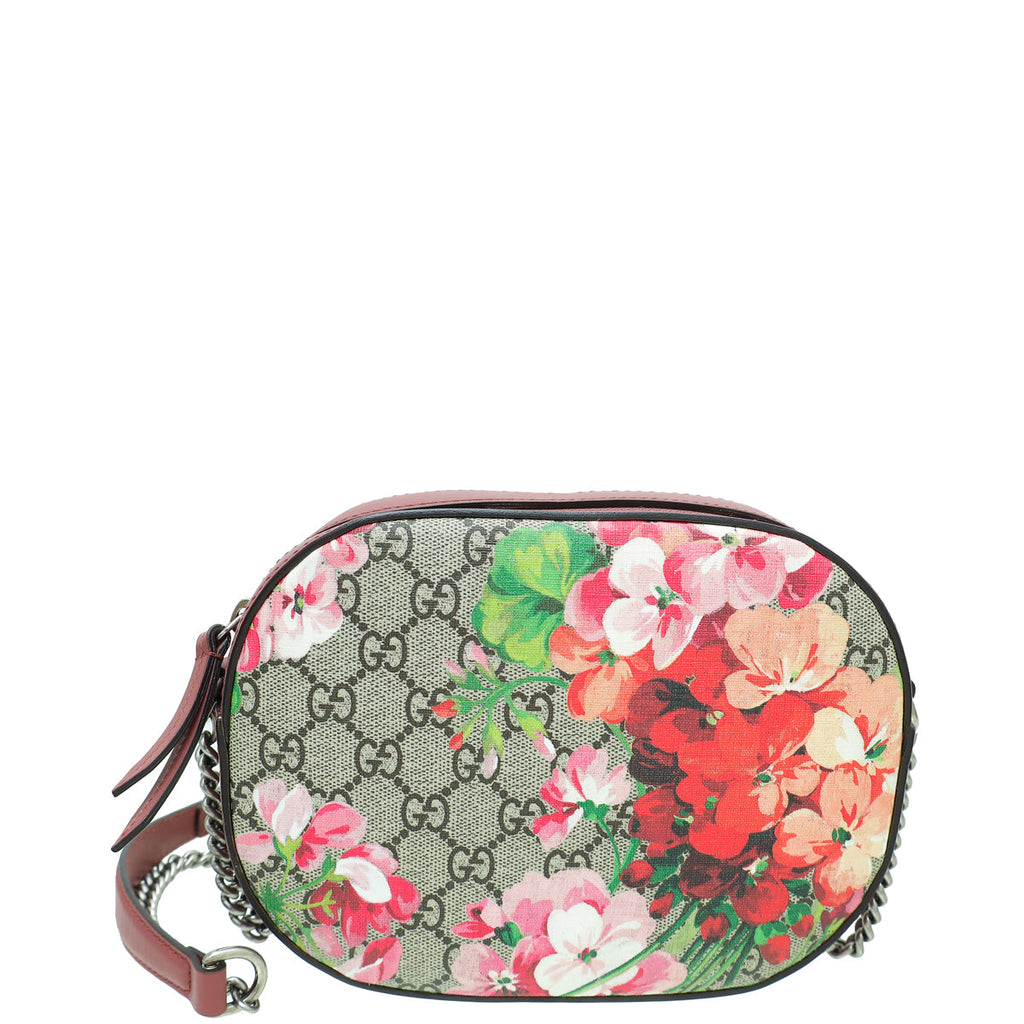 Gucci Bicolor GG Supreme Blooms Print Mini Chain Shoulder Bag